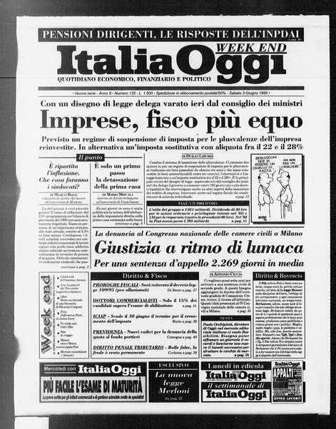 Italia oggi : quotidiano di economia finanza e politica